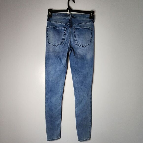 Free People Blown Out Knee Skinny Jeans - Size 27L - Picture 2 of 6